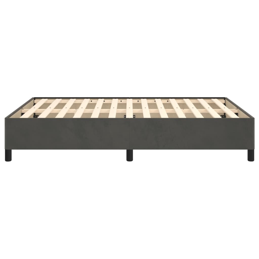 vidaXL Bed Frame without Mattress Dark Grey 135x190 cm Double Double Velvet