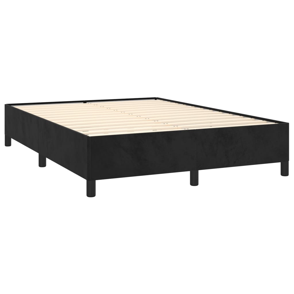 vidaXL Bed Frame without Mattress Black 135x190 cm Double Double Velvet