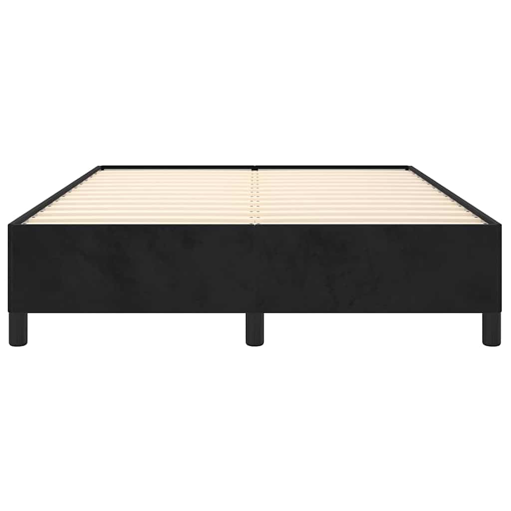 vidaXL Bed Frame without Mattress Black 135x190 cm Double Velvet