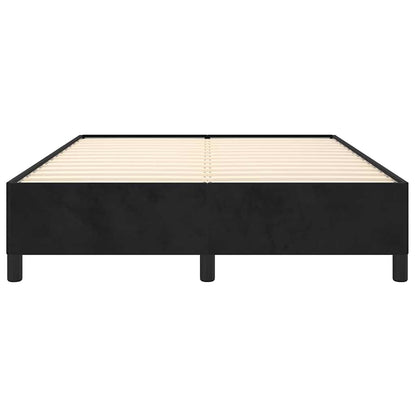 vidaXL Bed Frame without Mattress Black 135x190 cm Double Velvet