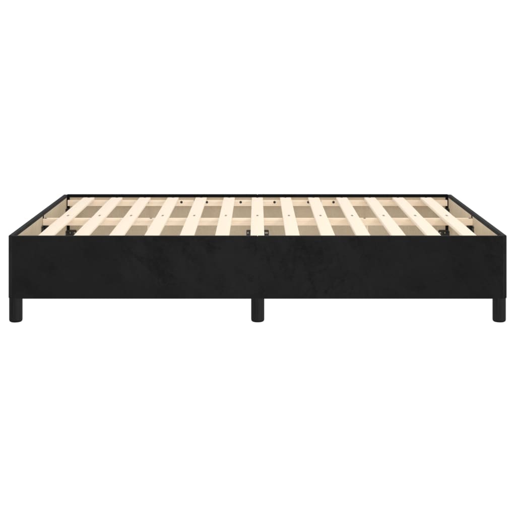vidaXL Bed Frame without Mattress Black 135x190 cm Double Double Velvet