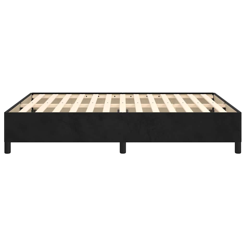 vidaXL Bed Frame without Mattress Black 135x190 cm Double Velvet