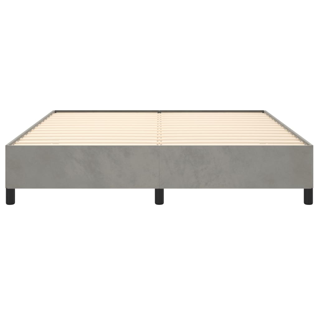 vidaXL Bed Frame without Mattress Light Grey Super King Velvet