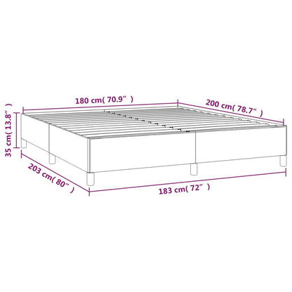 vidaXL Bed Frame without Mattress Light Grey Super King Velvet