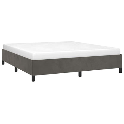 vidaXL Bed Frame without Mattress Dark Grey Super King Velvet