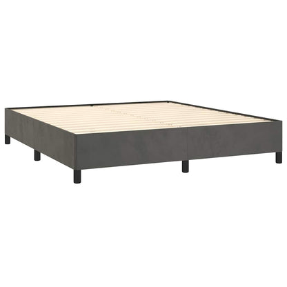 vidaXL Bed Frame without Mattress Dark Grey Super King Velvet