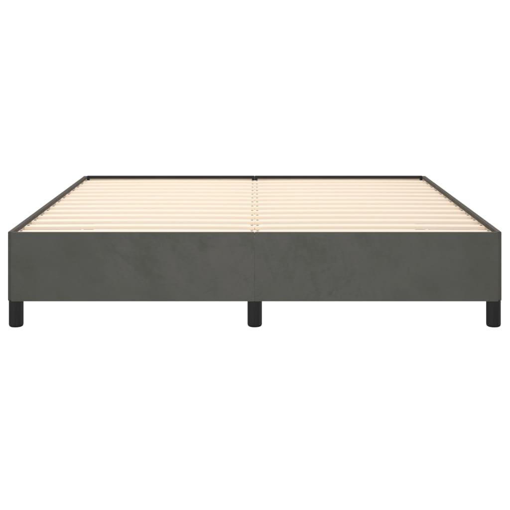 vidaXL Bed Frame without Mattress Dark Grey Super King Velvet