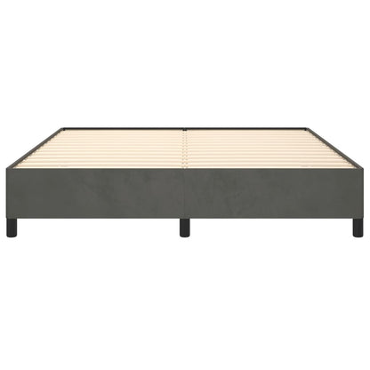 vidaXL Bed Frame without Mattress Dark Grey Super King Velvet