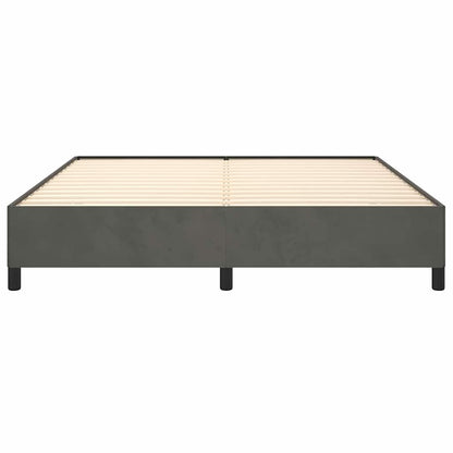 vidaXL Bed Frame without Mattress Dark Grey Super King Velvet