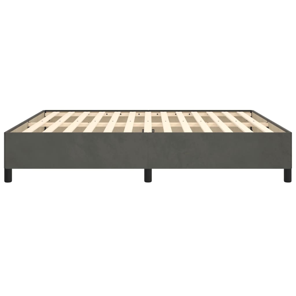 vidaXL Bed Frame without Mattress Dark Grey Super King Velvet