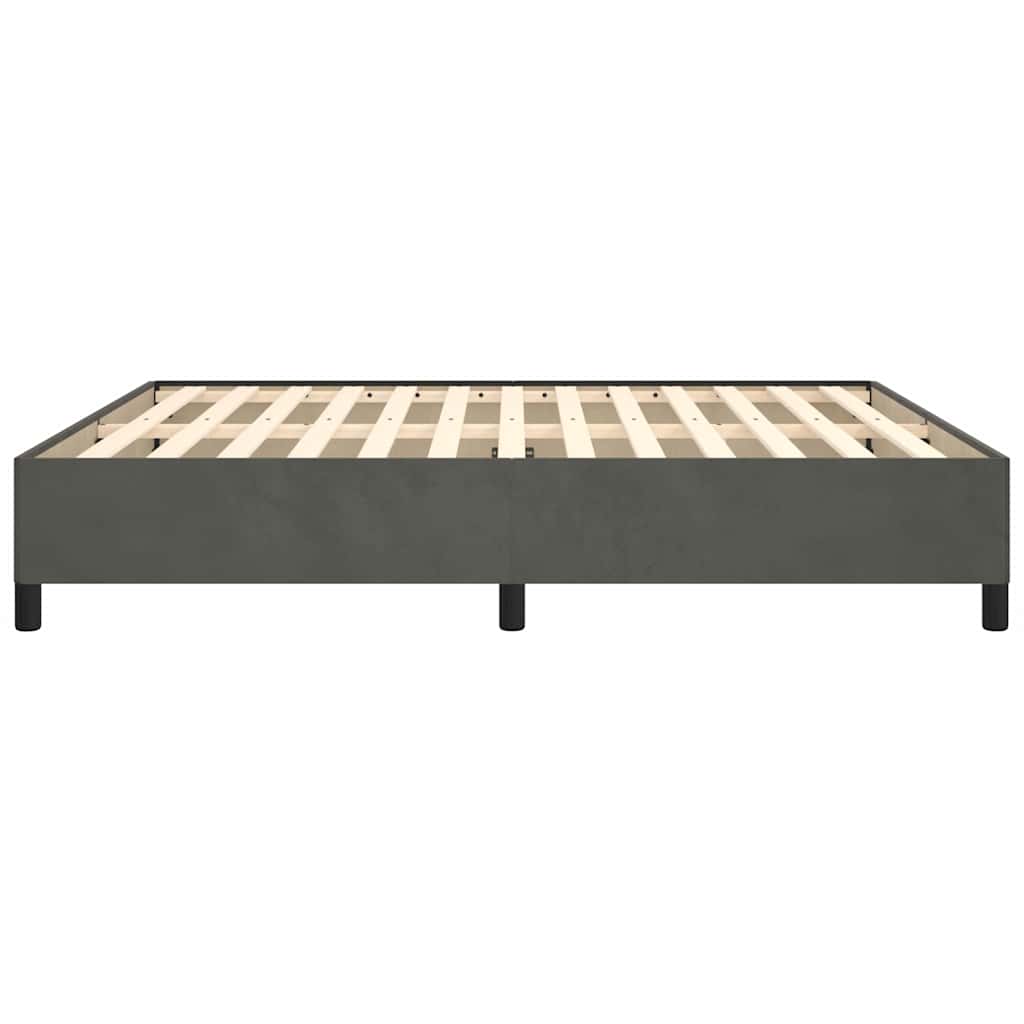 vidaXL Bed Frame without Mattress Dark Grey Super King Velvet