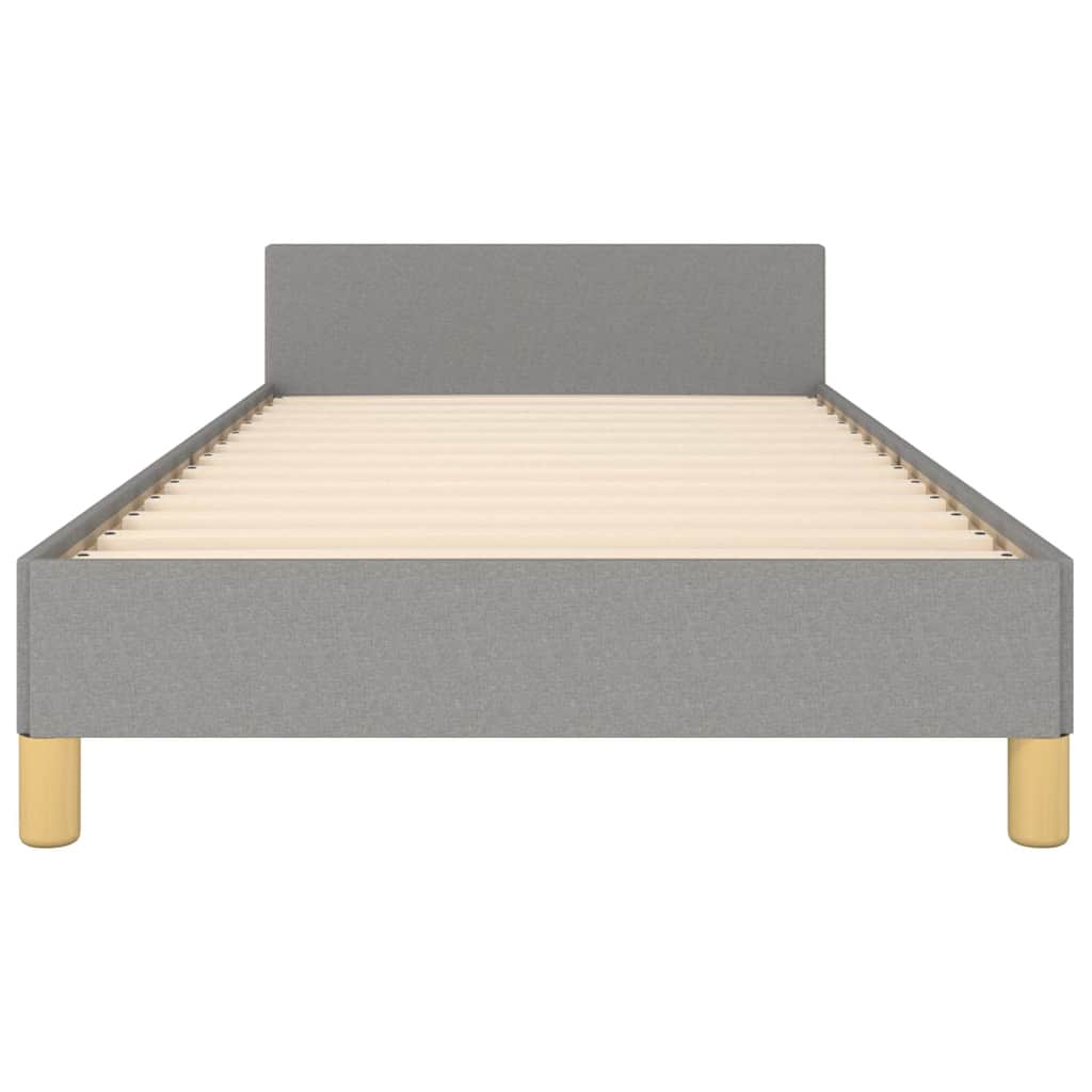 vidaXL Bed Frame without Mattress Light Grey 90x190cm Single Fabric