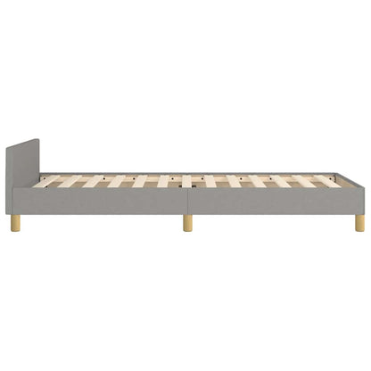 vidaXL Bed Frame without Mattress Light Grey 90x190cm Single Fabric