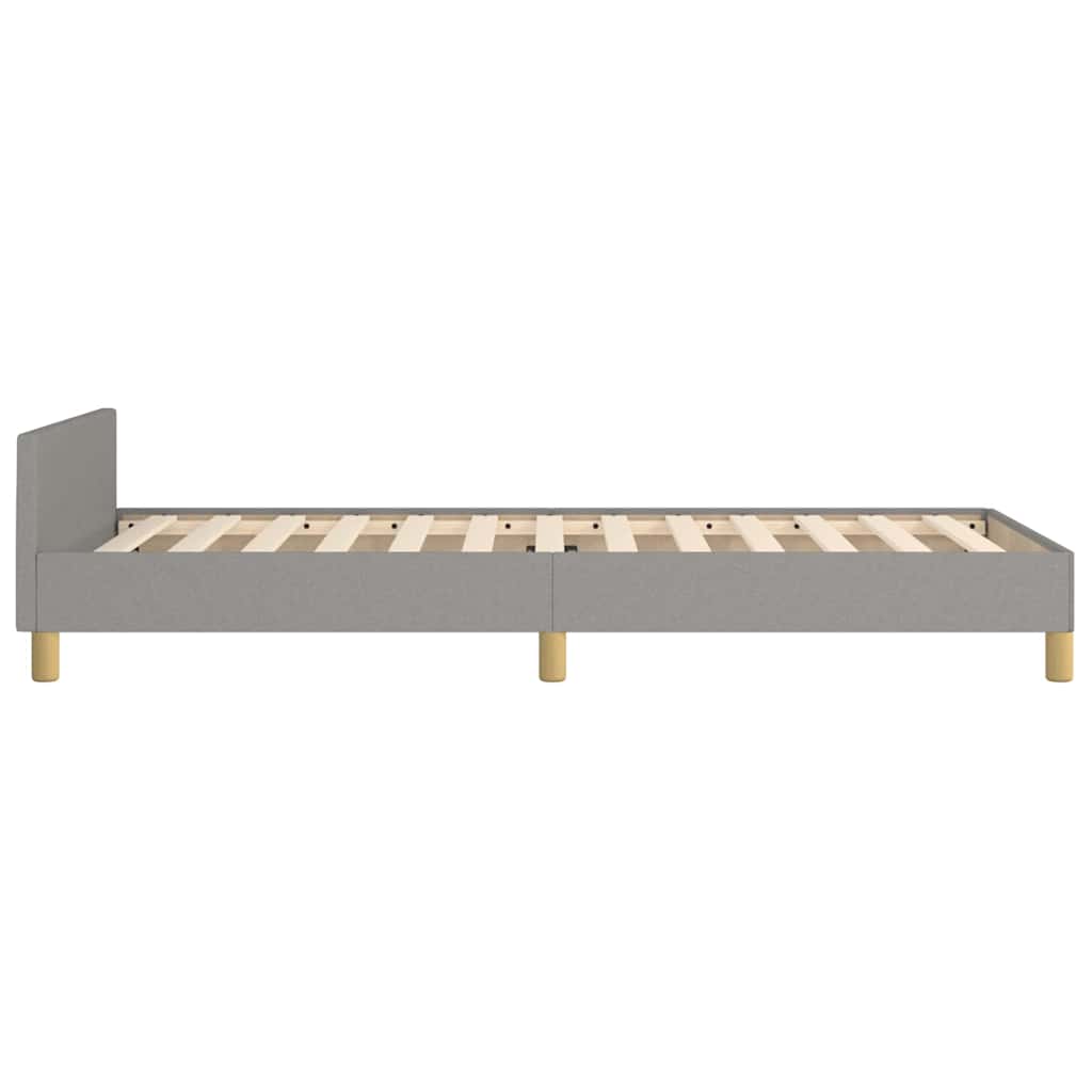 vidaXL Bed Frame without Mattress Light Grey 90x190cm Single Fabric