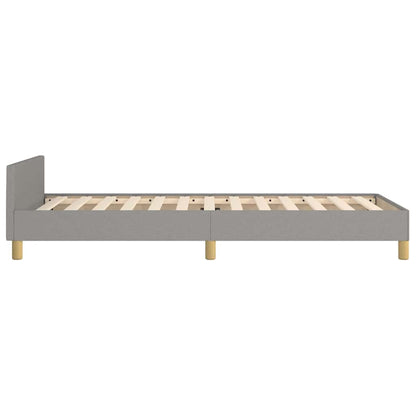 vidaXL Bed Frame without Mattress Light Grey 90x190cm Single Fabric