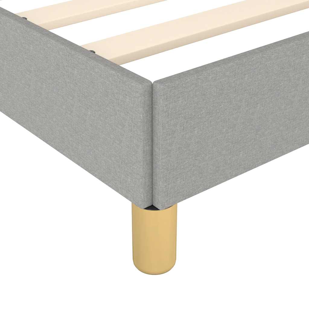 vidaXL Bed Frame without Mattress Light Grey 90x190cm Single Fabric