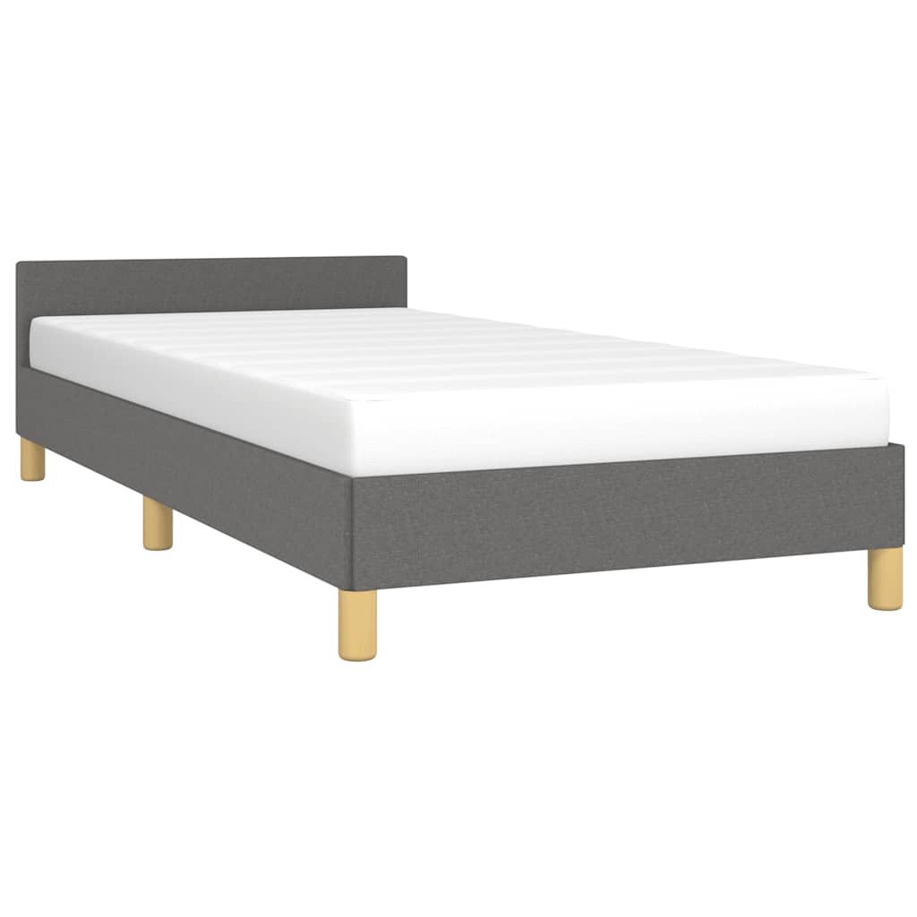 vidaXL Bed Frame without Mattress Dark Grey 90x190cm Single Fabric