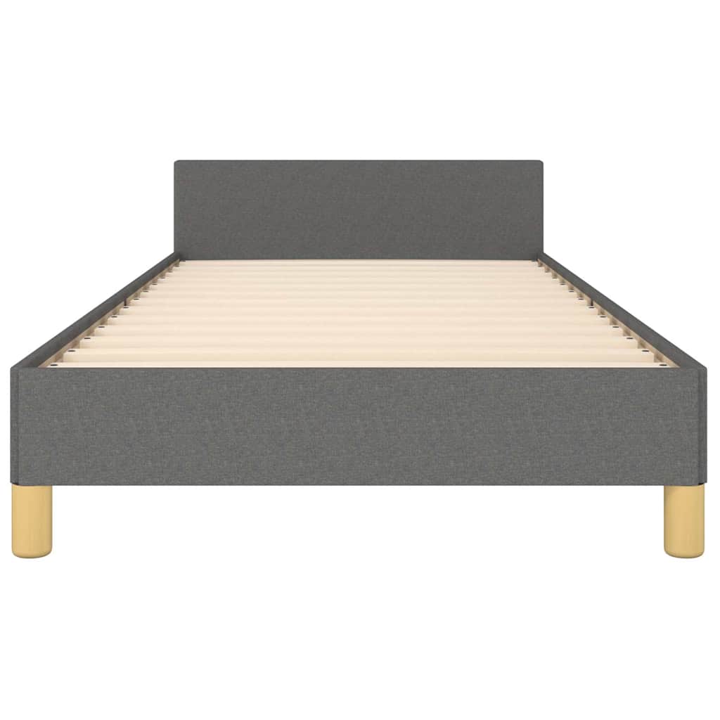 vidaXL Bed Frame without Mattress Dark Grey 90x190cm Single Fabric