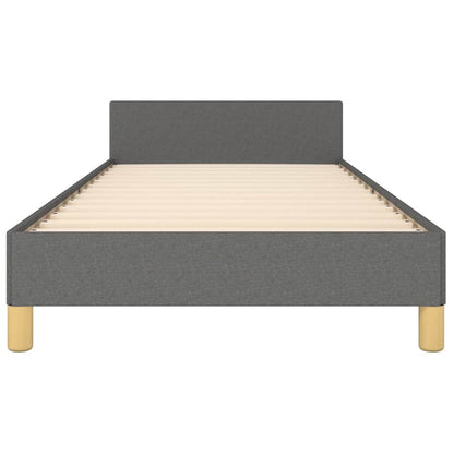 vidaXL Bed Frame without Mattress Dark Grey 90x190cm Single Fabric