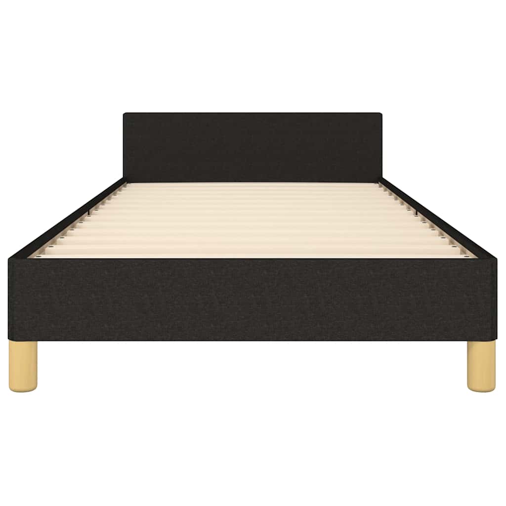 vidaXL Bed Frame without Mattress Black 90x190cm Single Fabric