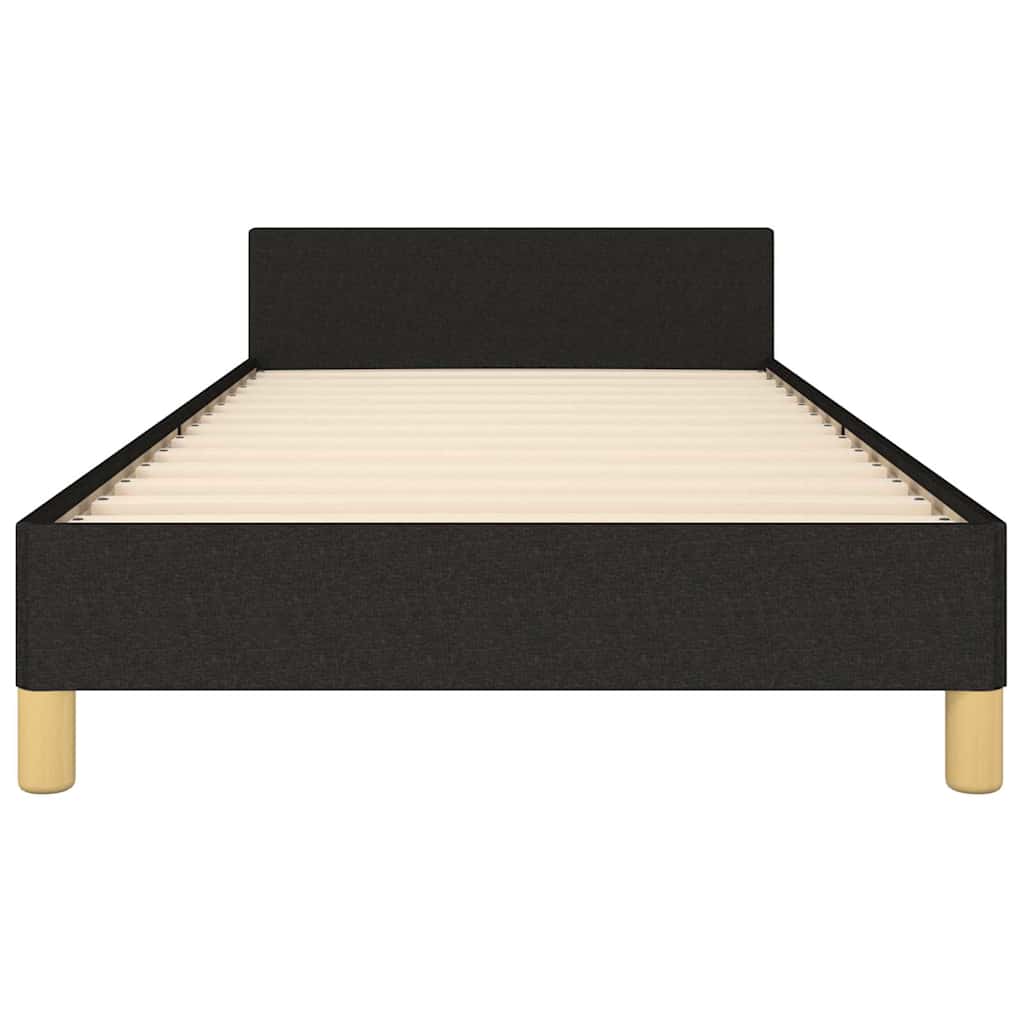 vidaXL Bed Frame without Mattress Black 90x190cm Single Fabric