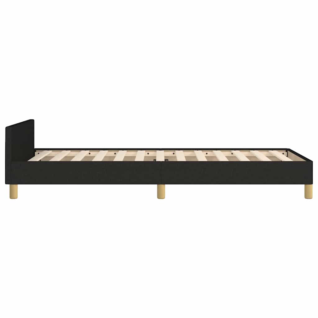 vidaXL Bed Frame without Mattress Black 90x190cm Single Fabric
