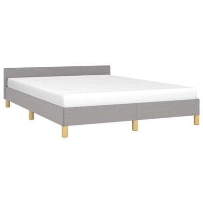 vidaXL Bed Frame without Mattress Light Grey 180x200cm Super King Fabric
