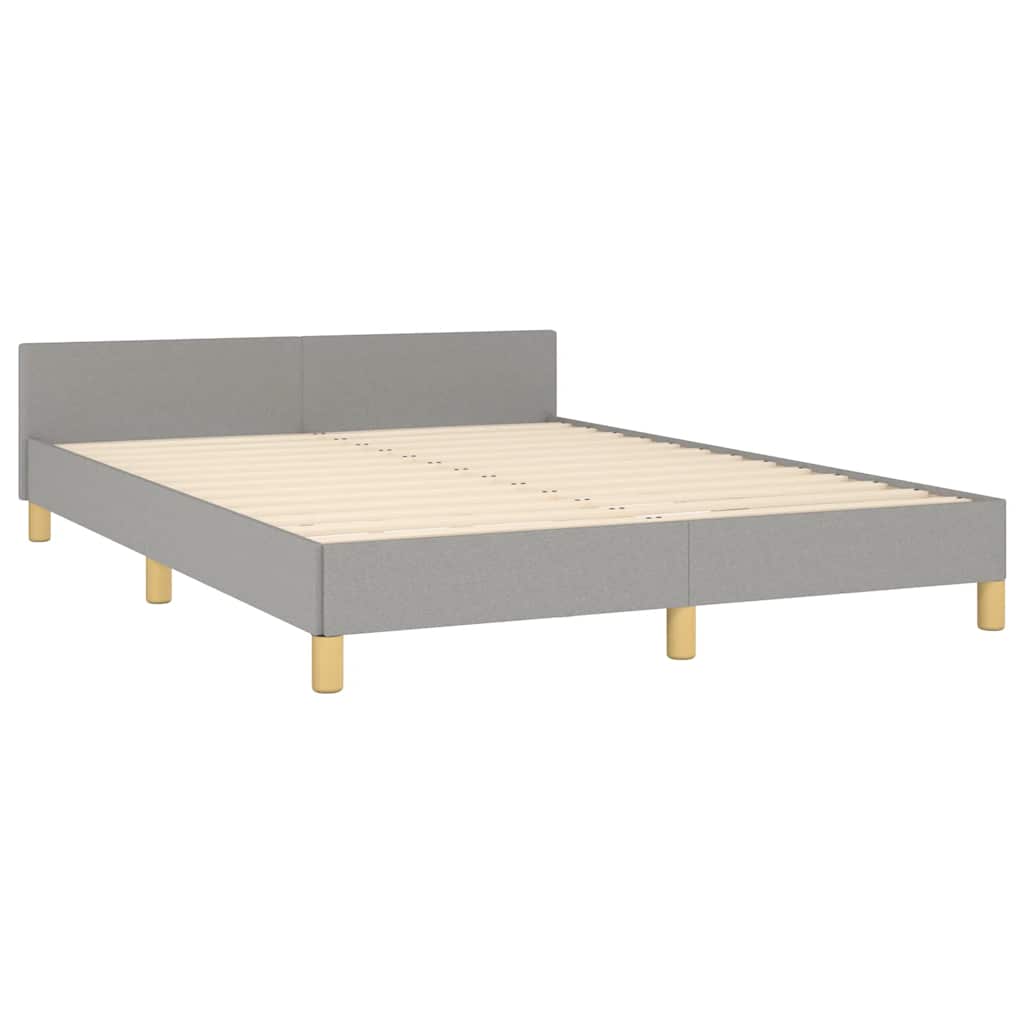 vidaXL Bed Frame without Mattress Light Grey 180x200cm Super King Fabric