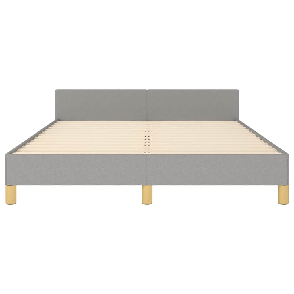 vidaXL Bed Frame without Mattress Light Grey 180x200cm Super King Fabric