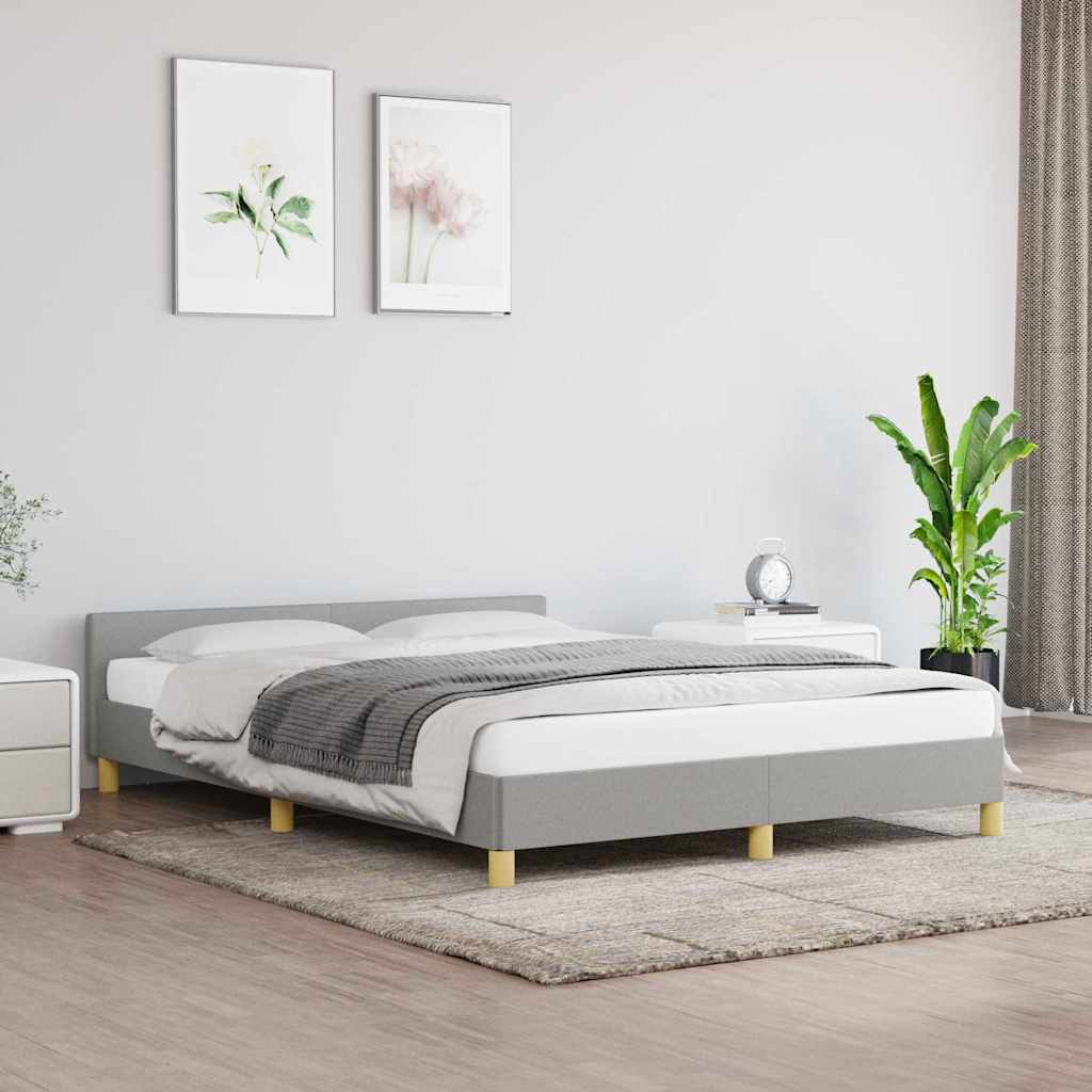 vidaXL Bed Frame without Mattress Light Grey 180x200 cm Fabric