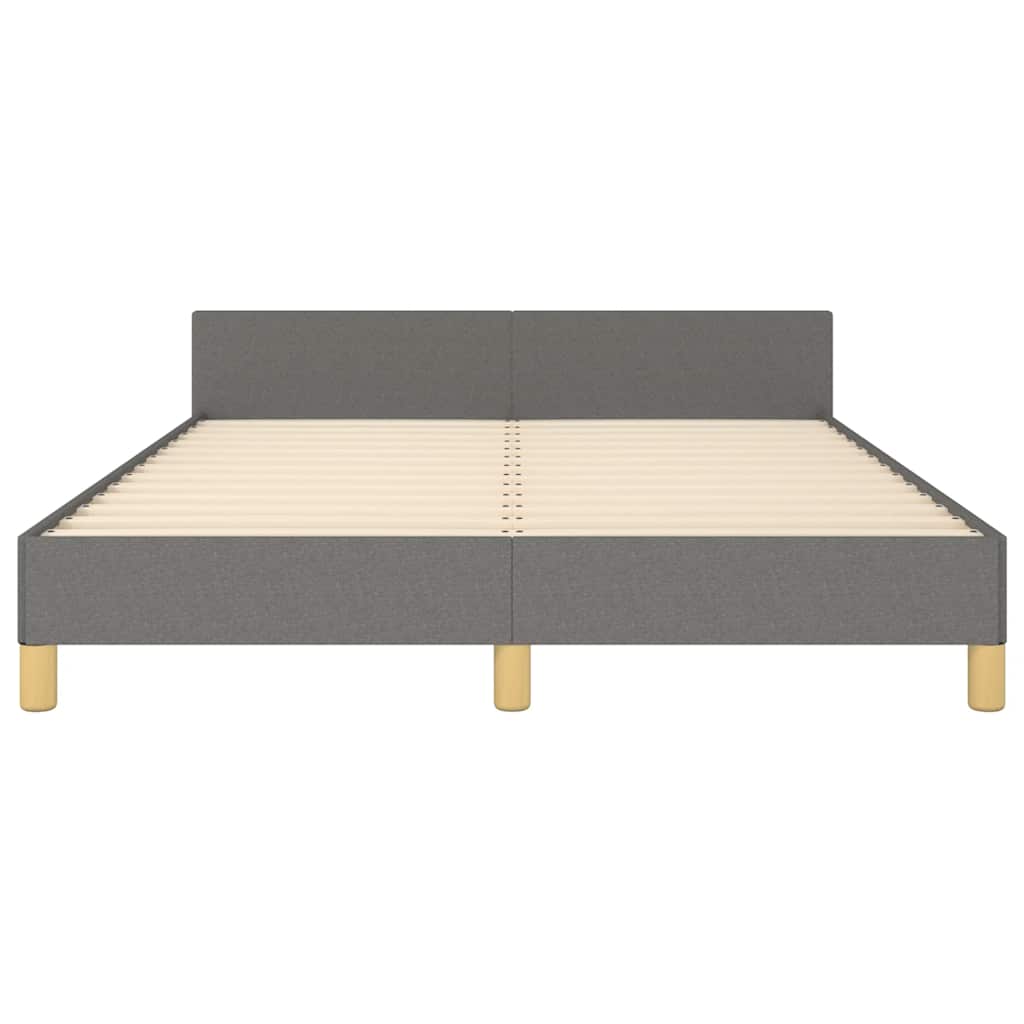 vidaXL Bed Frame without Mattress Dark Grey 180x200cm Super King Fabric