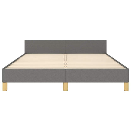 vidaXL Bed Frame without Mattress Dark Grey 180x200cm Super King Fabric