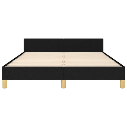 vidaXL Bed Frame without Mattress Black 180x200cm Super King Fabric