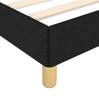 vidaXL Bed Frame without Mattress Black 180x200cm Super King Fabric