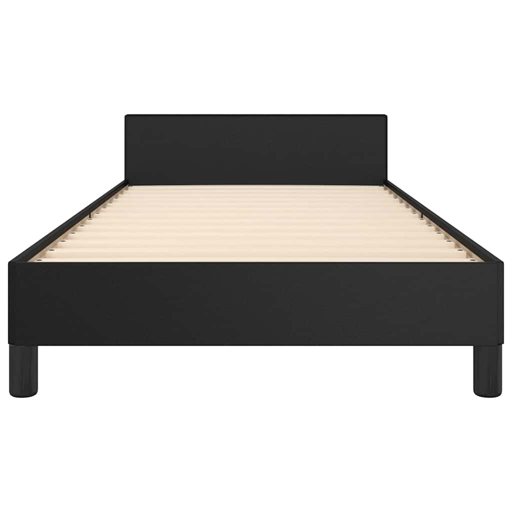 vidaXL Bed Frame without Mattress Black 90x190cm Single Faux Leather