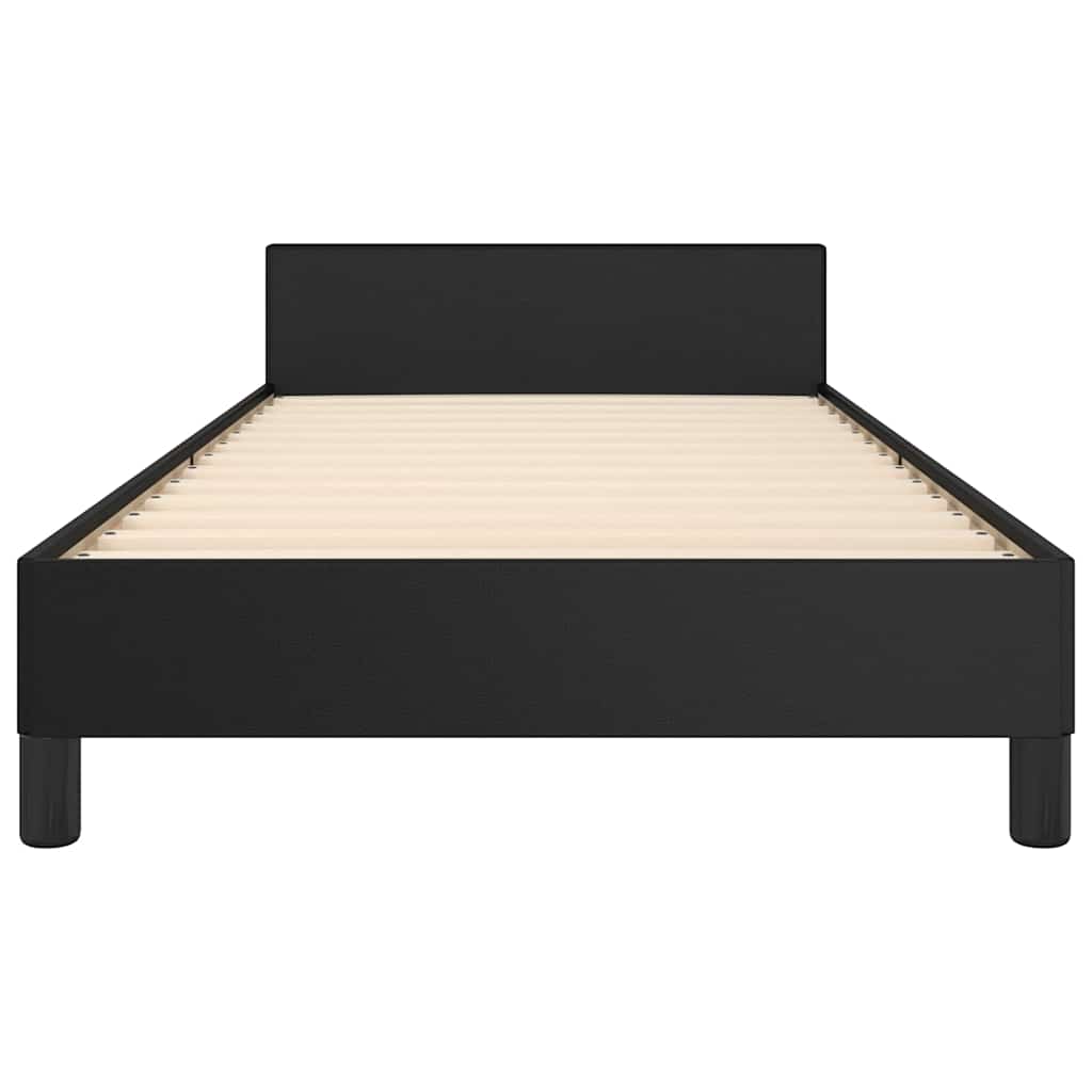 vidaXL Bed Frame without Mattress Black 90x190cm Single Faux Leather