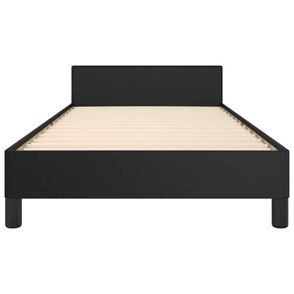 vidaXL Bed Frame without Mattress Black 90x190cm Single Faux Leather