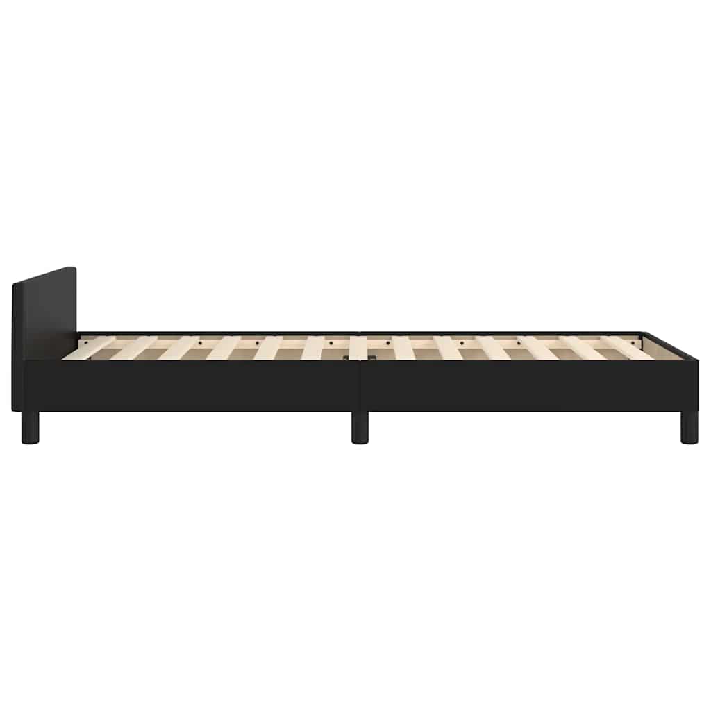 vidaXL Bed Frame without Mattress Black 90x190cm Single Faux Leather