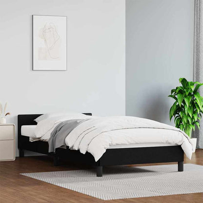 vidaXL Bed Frame without Mattress Black 90x190cm Single Faux Leather