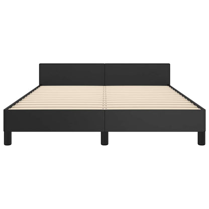 vidaXL Bed Frame without Mattress Black 135x190cm Double Faux Leather