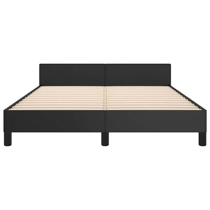 vidaXL Bed Frame without Mattress Black 135x190cm Double Faux Leather