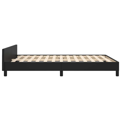 vidaXL Bed Frame without Mattress Black 180x200cm Super King Faux Leather