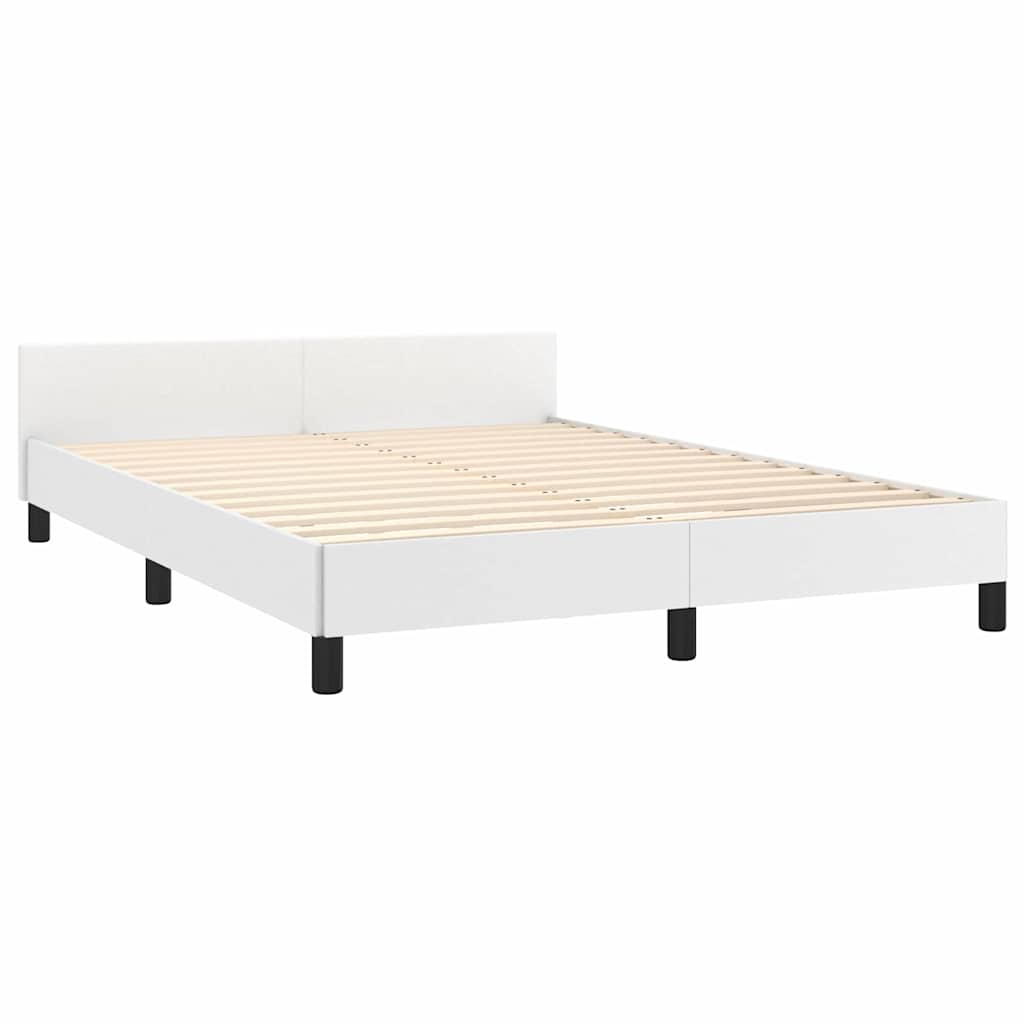 vidaXL Bed Frame without Mattress White 180x200cm Faux Leather