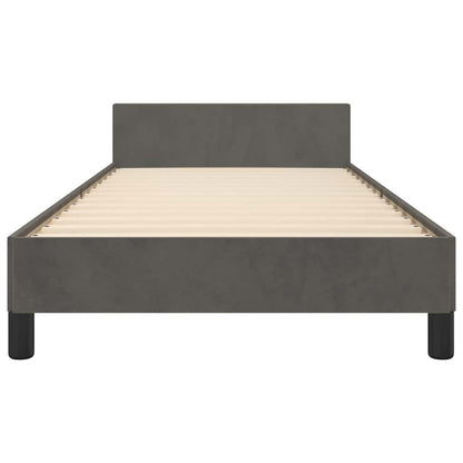 vidaXL Bed Frame without Mattress Dark Grey 90x190cm Single Velvet