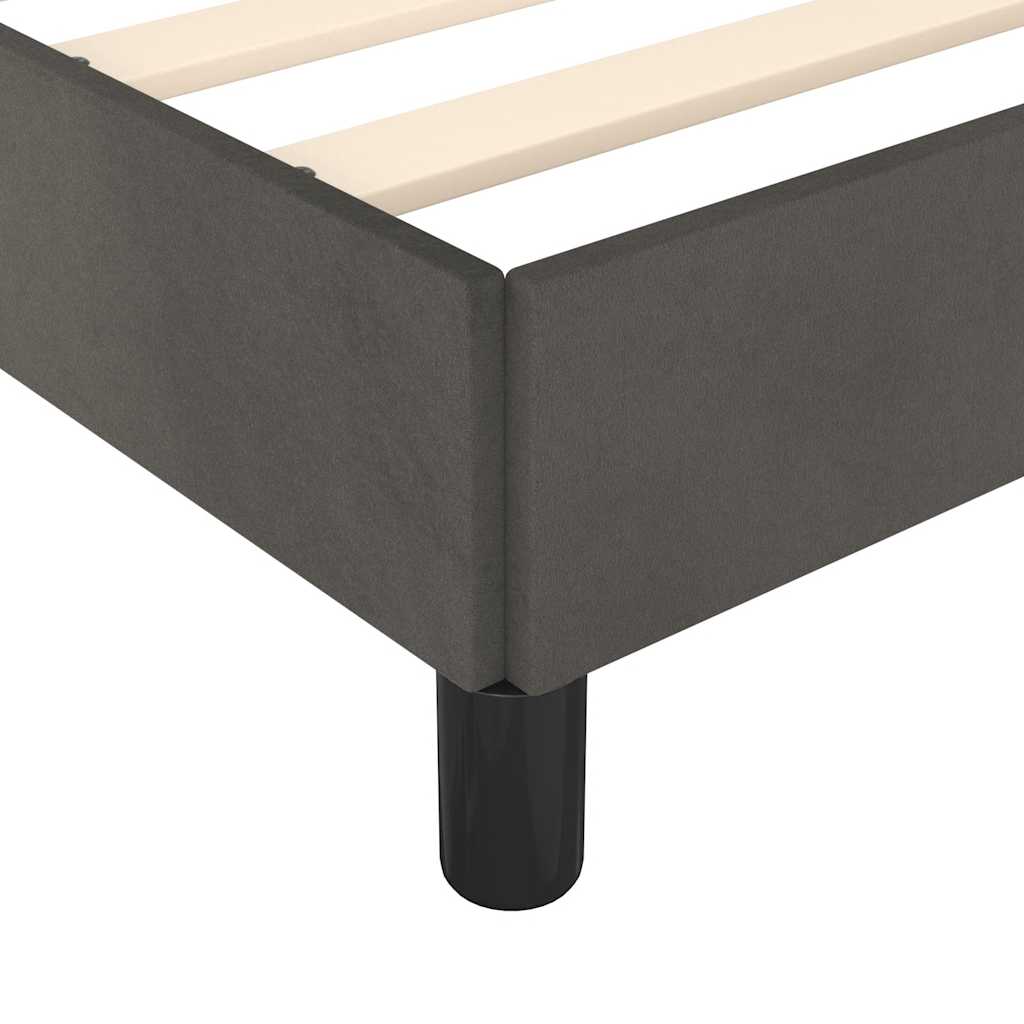 vidaXL Bed Frame without Mattress Dark Grey 90x190cm Single Velvet