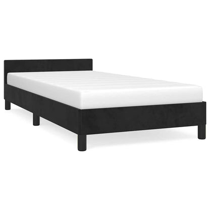 vidaXL Bed Frame without Mattress Black 90x190cm Single Velvet