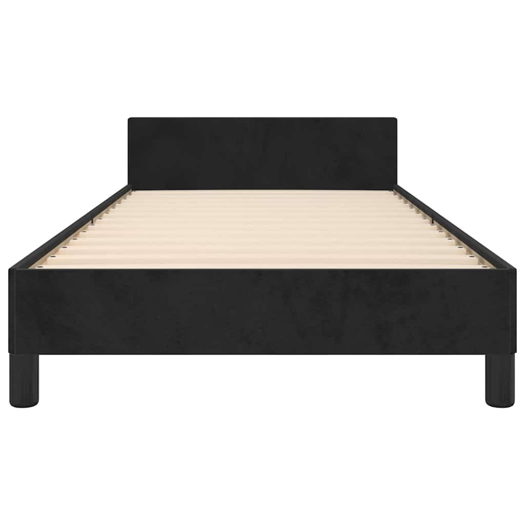 vidaXL Bed Frame without Mattress Black 90x190cm Single Velvet