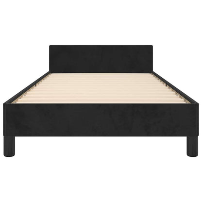 vidaXL Bed Frame without Mattress Black 90x190cm Single Velvet