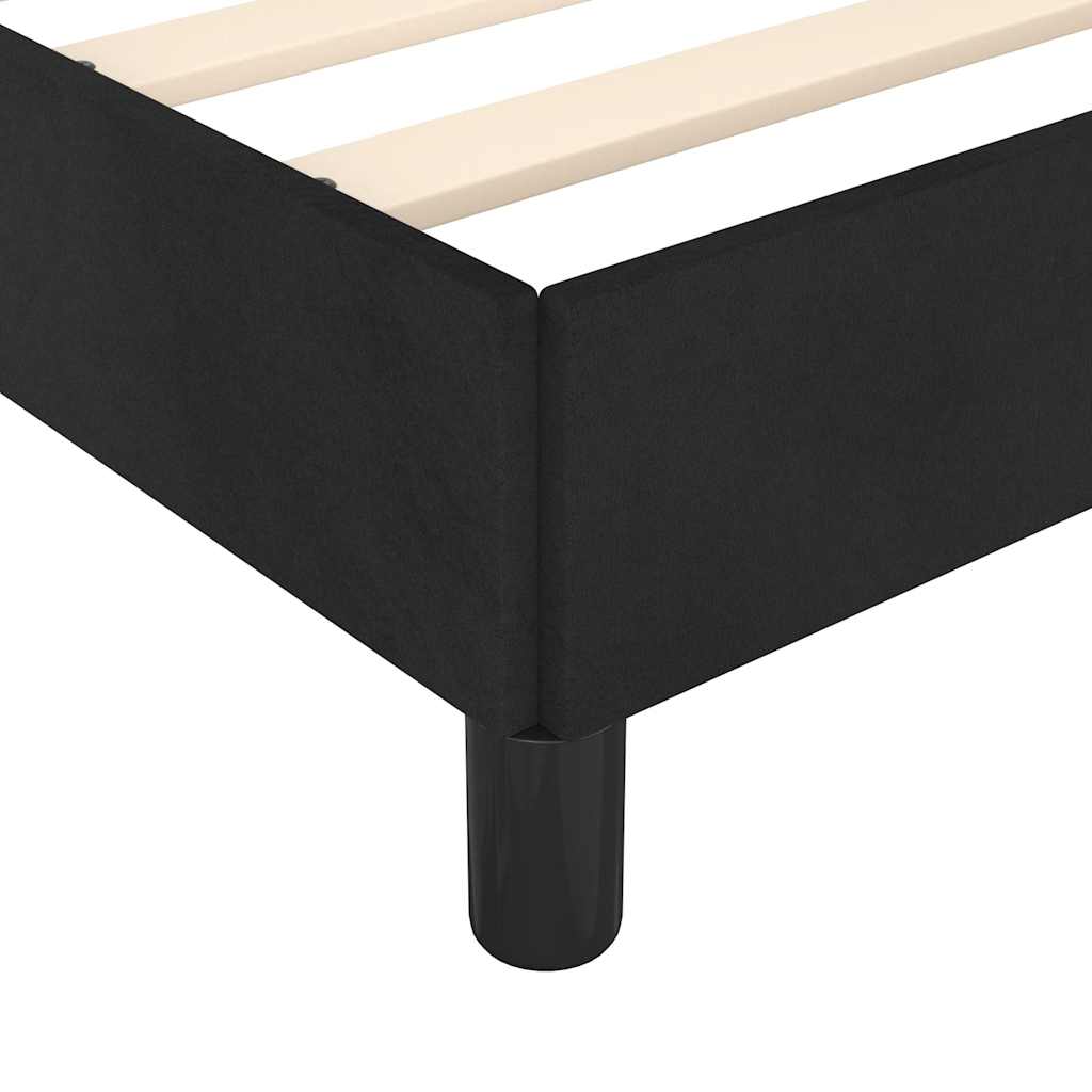 vidaXL Bed Frame without Mattress Black 90x190cm Single Velvet