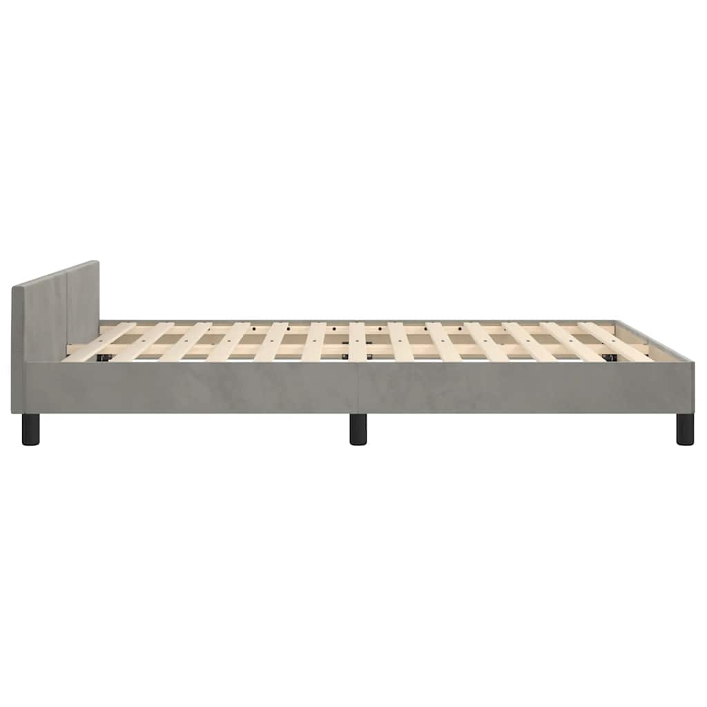 vidaXL Bed Frame without Mattress Light Grey 135x190cm Double Velvet